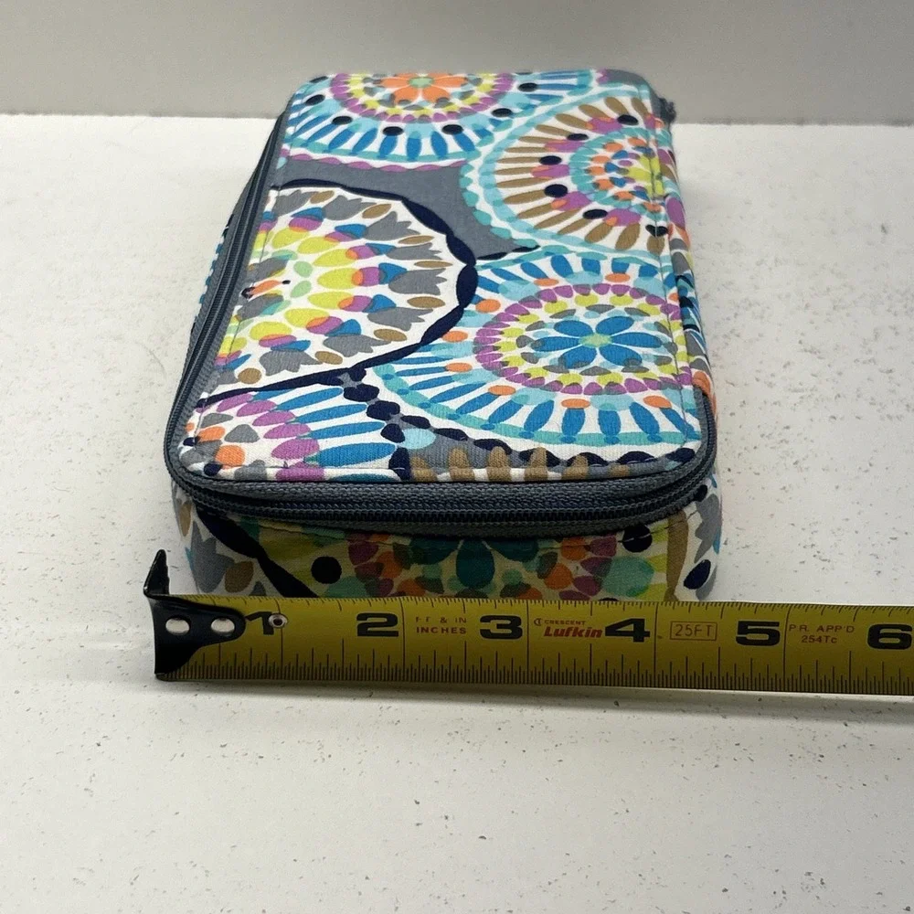 Vera Bradley Hard Shell Jewelry Travel Case Zip Organizer Multicolor Floral